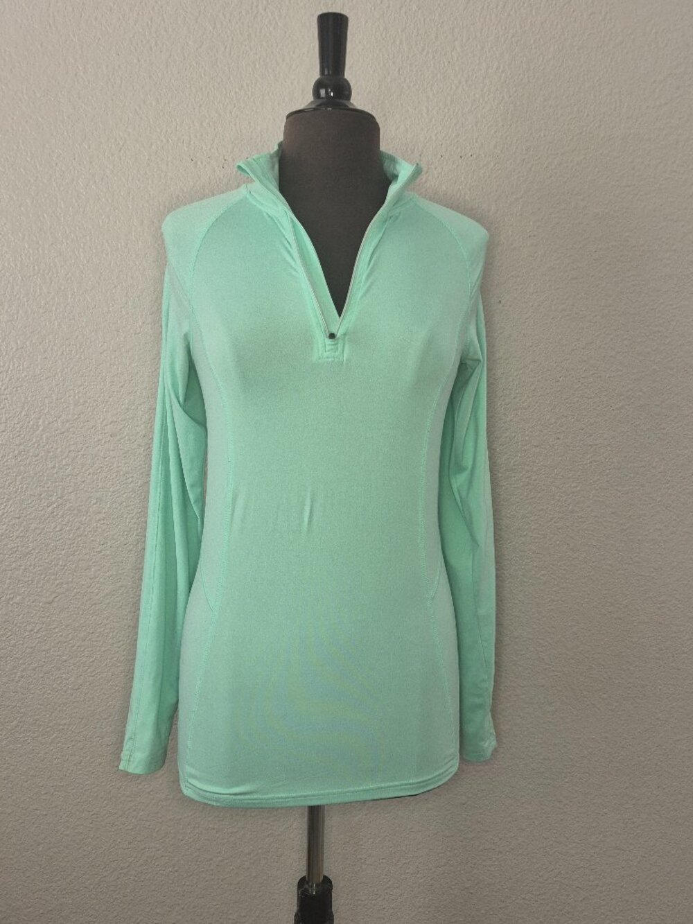 RBX Active Mint Green Quarter Zip Pullover Womens Small Long Sleeve Top